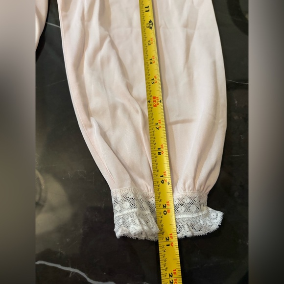 Sara Beth Vintage Nightgown Blush Pink Lace Embroidered Bow Women’s S  90s Dress - Picture 11 of 11